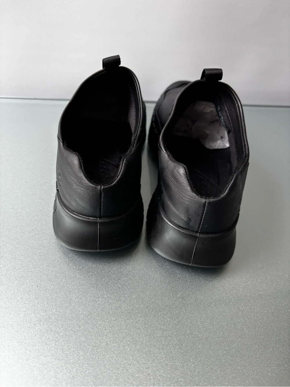 Ecco Black Slip-On Athletic Sneakers